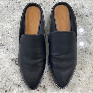 Studded black slides